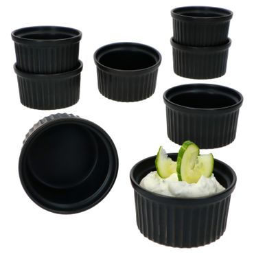8er Set Creme Brulee Schale NERO 9x5cm schwarz - 24302121_Bild_1
