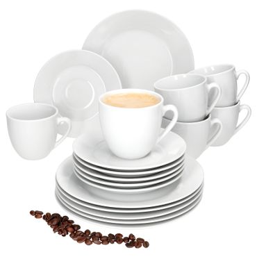 18tlg. Kaffeeservice TOMMY weiß Porzellan für 6 Personen_Bild_1