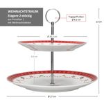 Etagere Weihnachtstraum 2-stöckig Porzellan_Bild_5