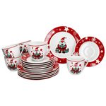 18tlg Kaffeeservice WEIHNACHTSMANN für 6 Personen aus Porzellan_Bild_2