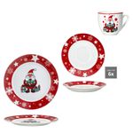18tlg Kaffeeservice WEIHNACHTSMANN für 6 Personen aus Porzellan_Bild_4