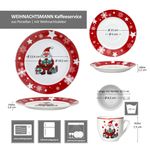 18tlg Kaffeeservice WEIHNACHTSMANN für 6 Personen aus Porzellan_Bild_5