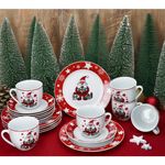 18tlg Kaffeeservice WEIHNACHTSMANN für 6 Personen aus Porzellan_Bild_6