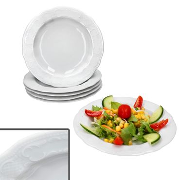 Seltmann Weiden SALZBURG 6er Set Salatteller 19cm weiß aus Porzellan - 1630510_Bild_1