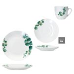 18tlg Kaffeeservice Eukalyptus aus Porzellan für 6 Personen_Bild_4