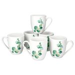 6er Set Kaffeebecher Eukalyptus weiß_Bild_2