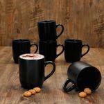 6er Set Panther Kaffeebecher mit Henkel 340ml matt schwarz aus Steingut – AS.MG.F.01896_Bild_3