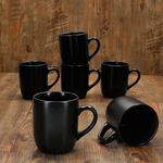 6er Set Panther Kaffeebecher mit Henkel 340ml matt schwarz aus Steingut – AS.MG.F.01896_Bild_5