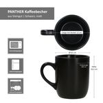 6er Set Panther Kaffeebecher mit Henkel 340ml matt schwarz aus Steingut – AS.MG.F.01896_Bild_6