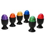 6er Set Panther Eierbecher mit Fuß matt schwarz aus Steingut – AS.EG.F.01899_Bild_1