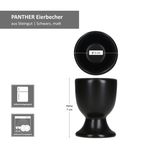6er Set Panther Eierbecher mit Fuß matt schwarz aus Steingut – AS.EG.F.01899_Bild_6