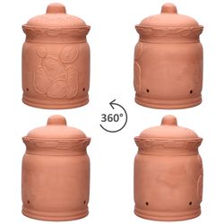 05-161981-MamboCat-Terra-Kartoffel-Vorratsdosen-L-Terrakotta-360-Grad-Ansicht.jpg TERRA Kartoffeltopf aus Terrakotta - 1983_Bild_5