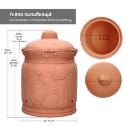 06-161981-MamboCat-Terra-Kartoffel-Vorratsdosen-L-Terrakotta-Bemassung.jpg TERRA Kartoffeltopf aus Terrakotta - 1983_Bild_6