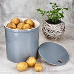OSKAR Kartoffel-Vorratsdose L in Grau aus weißem Ton - 1994L_Bild_3