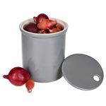 OSKAR Zwiebel-Vorratsdose M in Grau aus weißem Ton - 1993M_Bild_1