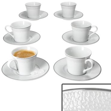6er Set VENEZIA Espressotassen mit Untertassen - 6x 413953 & 6x 413977_Bild_1