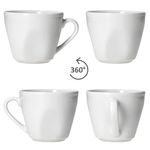 6er Set LOTTA Kaffeetassen 170ml mit Untertassen weiß Porzellan_Bild_4