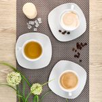 6er Set LOTTA Kaffeetassen 170ml mit Untertassen weiß Porzellan_Bild_5