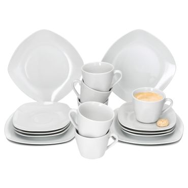 18tlg. Kaffeeservice LOTTA weiß Porzellan für 6 Personen_Bild_1