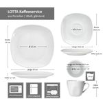 18tlg. Kaffeeservice LOTTA weiß Porzellan für 6 Personen_Bild_6