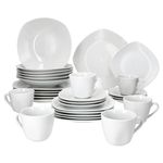 30tlg. Kombiservice LOTTA weiß Porzellan für 6 Personen _Bild_1