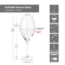 06-850253-Royal-Leerdam-Doyenne-Rotwein-Glaeser-59cl-Bemassung1.jpg 6er Set DOYENNE Rotweingläser 59cl - 850253_Bild_6