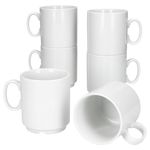 6er Set EVENT stapelbare Kaffeebecher weiß Porzellan 250 ml_Bild_2
