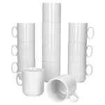 12er Set EVENT stapelbare Kaffeebecher weiß Porzellan 250 ml_Bild_2