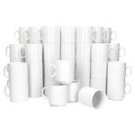 48er Set EVENT stapelbare Kaffeebecher weiß Porzellan 250 ml_Bild_2