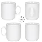 72er Set EVENT stapelbare Kaffeebecher weiß Porzellan 250 ml_Bild_4