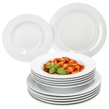 12tlg. Tafelservice TOMMY weiß Porzellan für 6 Personen_Bild_1