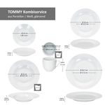 30tlg. Kombiservice TOMMY weiß Porzellan für 6 Personen_Bild_6