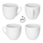 6er Set TOMMY Kaffeetasse mit Untertasse weiß Porzellan_Bild_4