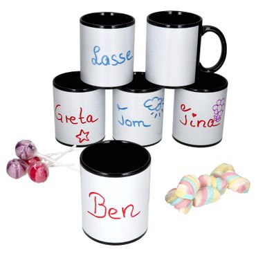 6er Set CARINA schwarze Kaffeebecher zum Beschriften – A2010_Bild_1