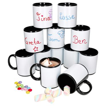 12er Set CARINA schwarze Kaffeebecher zum Beschriften – A2010_Bild_1