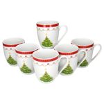 6er Set Weihnachtstraum Kaffeebecher Porzellan _Bild_2