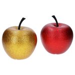 2er Set Pottery Pots Deko-Apfel XS Gold & Kupfer (Rot) – 1x E2206-S1-GLG & 1x E2206-S1-GLMC_Bild_1