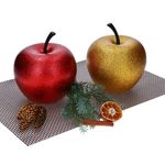 2er Set Pottery Pots Deko-Apfel XS Gold & Kupfer (Rot) – 1x E2206-S1-GLG & 1x E2206-S1-GLMC_Bild_2