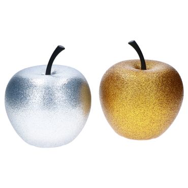 2er Set Pottery Pots Deko-Apfel XS Gold & Silber – 1x E2206-S1-GLG & 1x E2206-S1-GLS_Bild_1
