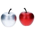 2er Set Pottery Pots Deko-Apfel XS Kupfer (Rot) & Silber – 1x E2206-S1-GLMC & 1x E2206-S1-GLS_Bild_1