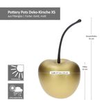 2er Set Pottery Pots Deko-Kirsche XS Silber & Gold matt – 1x E2214-S1-SI & 1x E2214-S1-GO_Bild_5
