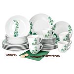 30tlg Kombiservice Eukalyptus aus Porzellan für 6 Personen_Bild_1
