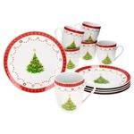 12tlg Frühstücksset Weihnachtstraum Porzellan für 6 Personen_Bild_1