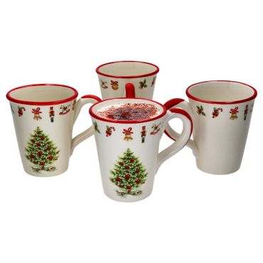 4er Set Maestro Natale Weihnachten Kaffeebecher aus Keramik - 32/12_Bild_1