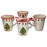 4er Set Maestro Natale Weihnachten Kaffeebecher aus Keramik - 32/12_Bild_1