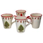 4er Set Maestro Natale Weihnachten Kaffeebecher aus Keramik - 32/12_Bild_2