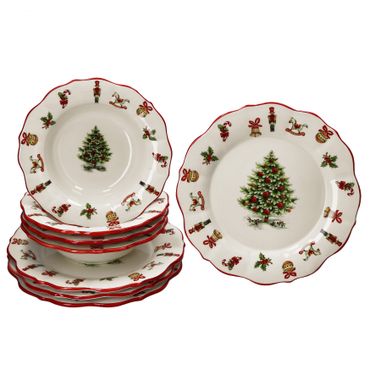 8tlg Tafelservice Maestro Natale Weihnachten für 4 Personen aus Keramik - 4x 965/23 & 4x 965/29_Bild_1