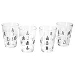 4er Set TREE GREY WINTER Weihnachtsbaum Weihnachtsgläser mit schwarzen & weißen Tannenbäumen – 817348_Bild_1