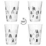 4er Set TREE GREY WINTER Weihnachtsbaum Weihnachtsgläser mit schwarzen & weißen Tannenbäumen – 817348_Bild_5
