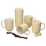 6er Set Jasper Vanille Kaffeebecher aus Steingut - 403541_Bild_1